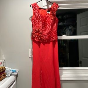 Coral formal dress